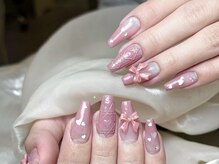 Lien nailsalon【長さだし専門店】パラジェル・フィルイン導入/3Dアート｜リボンネイル