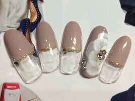 まっすぐフレンチ×フラワー