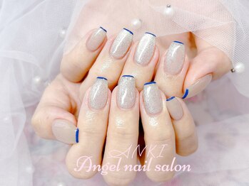 エンジェルネイルサロン(Angel nail salon)/ネイビースキニーフレンチ