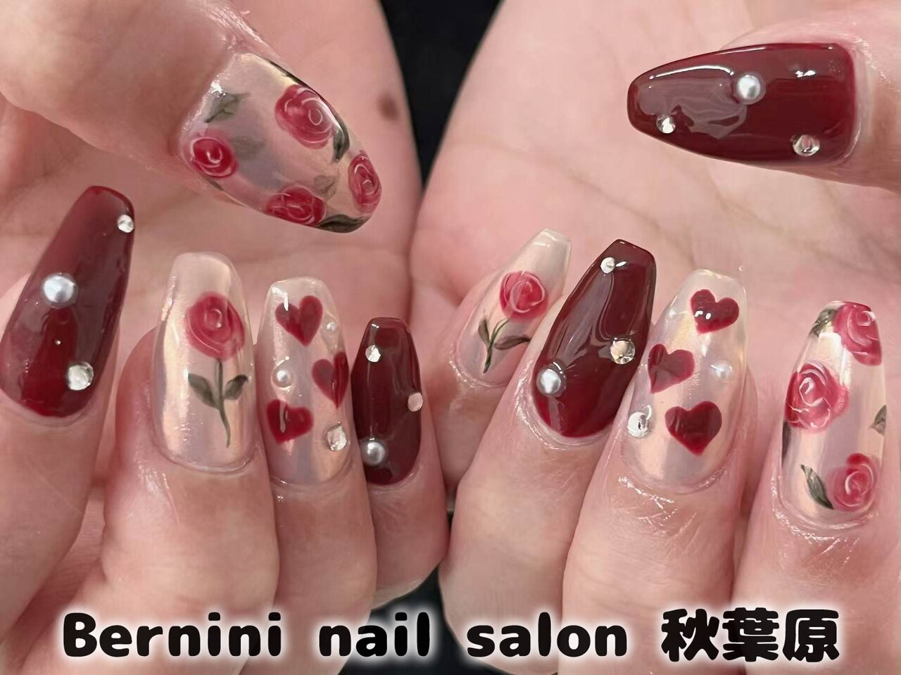 2025年-2026年冬トレンド】薔薇 ハンドのネイルデザイン集｜人気順｜15