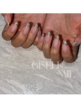 ジゼルネイル(Gisele Nail)/ユニコーン×ミラーフレンチ