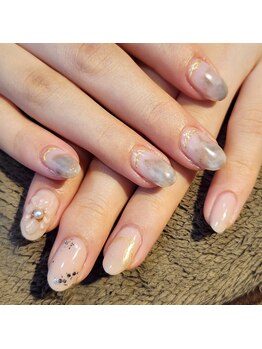 サヴァ アイラッシュアンドネイル(sava)/【ニュアンス×プクプク】アシメ