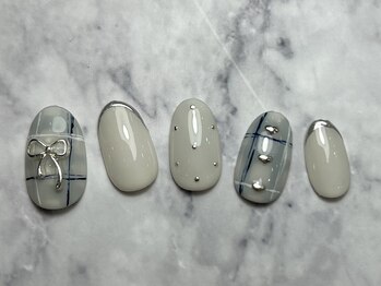 ネイルブレイク リリア(Nail Break lilia)/【初回オフ無料】チェックリボン