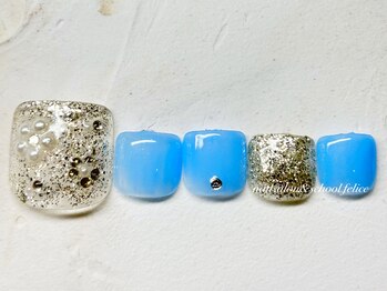 フェリーチェ(nail salon＆school felice)/フットネイル/定額制8800円/瑞江