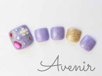 アヴィニール 表参道(Avenir)/ビジューフットネイル