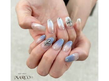 ネイルサロン マルコ(nail salon MARCO)/アシメネイル ¥7.350