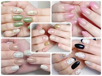 マハロネイル(Mahalo Nail)の写真/毎月変わるデザインから定番まで豊富な種類を取り揃えてます★色変え/場所替え/パーツの位置替え可能です♪