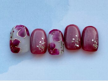 3月ネイルデザイン☆華やか