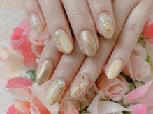 ダブルネイル(Double Nail)/【ほり】イエローネイル