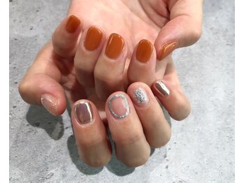 アース ネイルアンドアイラッシュ 小松店(Hair&Make EARTH Nail&Eyelash)/ ぷるんとテラコッタネイル 8500