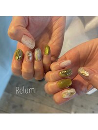 グリーンニュアンスネイル☆