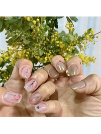 押し花デザインにプラスでも