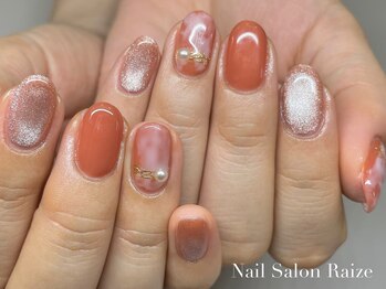 ライズ 本町店(Raize)/ニュアンスネイル/オレンジ
