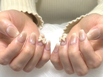 ユニネイル 池袋(Uni Nail)/チークリボンネイル♪