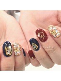 ボルドー＆ネイビー☆10本コース