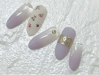 ビューティーネイルサロン クリアーズ(Clears)/パープルとミラーマットコート