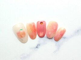 ジューシー桃ネイル初回￥6980