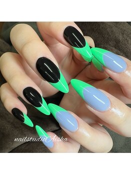 ネイルスタジオアイシャ 八戸新井田店(Aisha)/スカルプ&ジェル個性派フレンチ