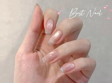 Best Nail 銀座店【ワンホンネイル・スカルプ・パラジェル・上品ジェルネイル】/美玉マグネットキラキラフレンチ