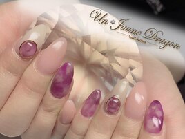 パープル☆タイダイネイル