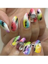 ネイルキュート アンド クールラッシュ 亀有店(nailcute & CoolLash)/カラフルニュアンス