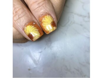 ひまわりネイル