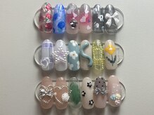 ジョアネイル(JOA Nail)/インクフラワー/チェック/ハート