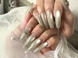 長さだし10本にワンホンネイル