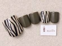 アイネイルズ 三宮店(I nails)/ゼブラオータムフット
