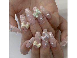カラフルリボンネイル