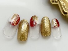 ミュゲットネイル(Muguet nail)/お正月ネイル
