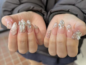 ネスネイル 池袋(Nes.nail)/ドット×リボン