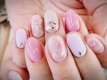 ネイルエルーシェ 立川店(Nail Ercher)/ピンクマーブル