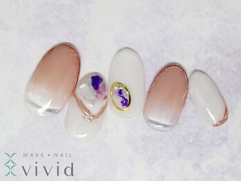 メイクプラスネイル ヴィヴィッド(MAKE+NAIL vivid)/*冬ブライダルネイル*