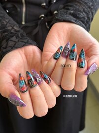 彼岸花ネイル×スカルプ