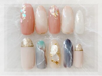 トゥーシェネイルズ(Touche'nails)/大理石デザイン