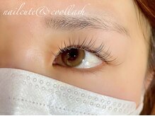 ネイルキュート アンド クールラッシュ 亀有店(nailcute & CoolLash)/ブラウン×ホワイト