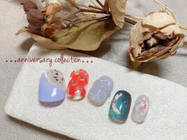 韓国　ぷっくり凹凸nail