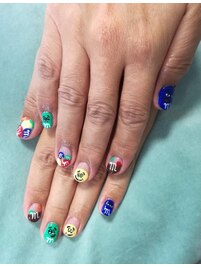 m &m's ネイル