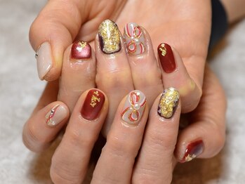 デコレーション★お正月ネイル