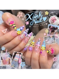 カラフルポップスターネイル