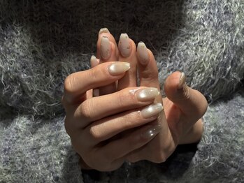 ペペ バイ オカバ 伏見店(PEPE by okaba)/淡色うるつやネイル