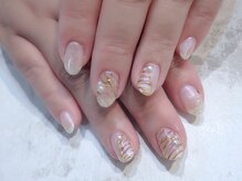 ラルネイル 大宮(Lull. nail)/＃アニマル柄＃ホワイト