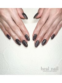 black×flashラメ×ホログラム