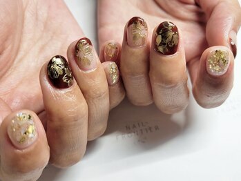 ネイルフロンティア 吉祥寺(NAIL FRONTIER)/ミラーフラワーフレンチ11980円