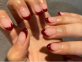 クレセント アイアンドネイル 表参道(Crescent Eye&Nail)/赤フレンチ