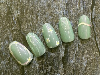 アルーシェ 平井(Alushe)/グリーンパールネイル¥6,980