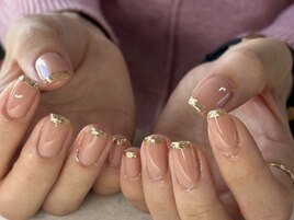 ガラスフレンチネイル