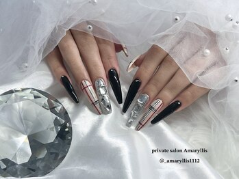 アマリリス(Amaryllis)/Burberry風ネイル♪