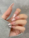 小薔薇柄ネイル